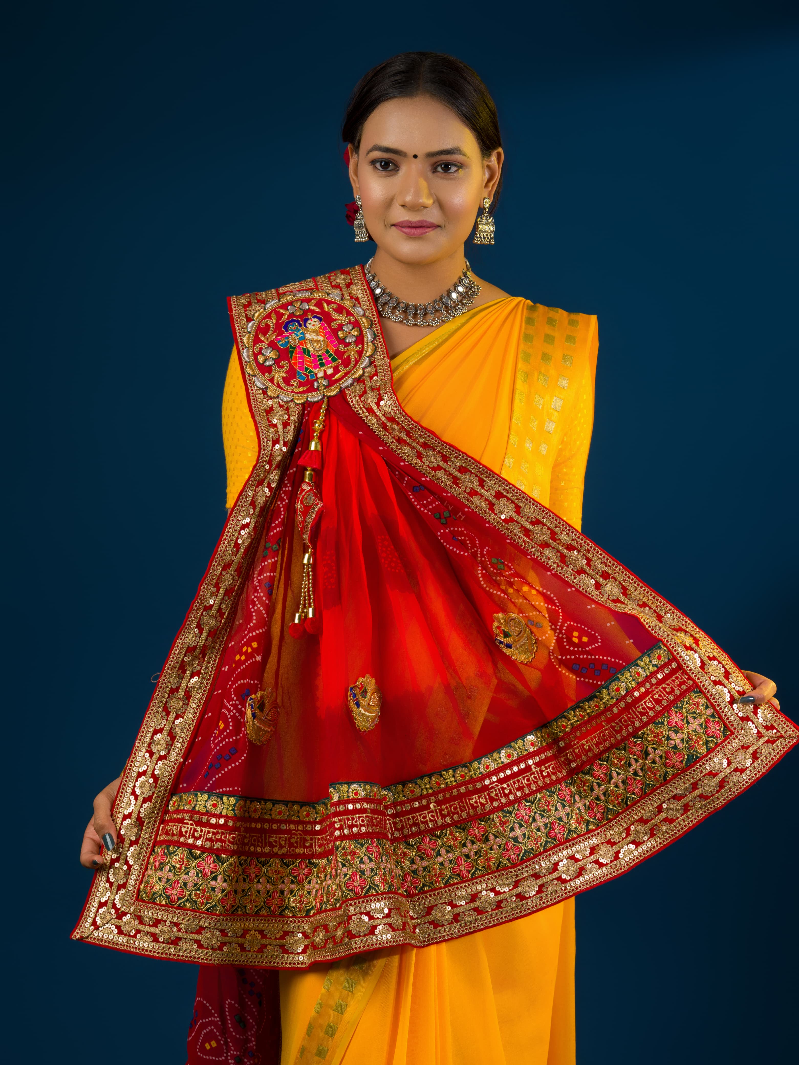 KcPc Rajasthani Marwadi Chunri pila Stole