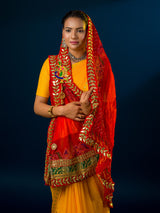 KcPc Rajasthani Marwadi Chunri Pila Stole ZHR