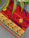 KcPc Marriage Purpose Chunri Pilia Dupatta 1.5 pat kerry BelbutiChunari (Pure Georgette Fabric)