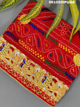 KcPc Latest Peacock Belbuti Designer Rajsthani Chundi Odhna Chunari (Pure Georgette Fabric)