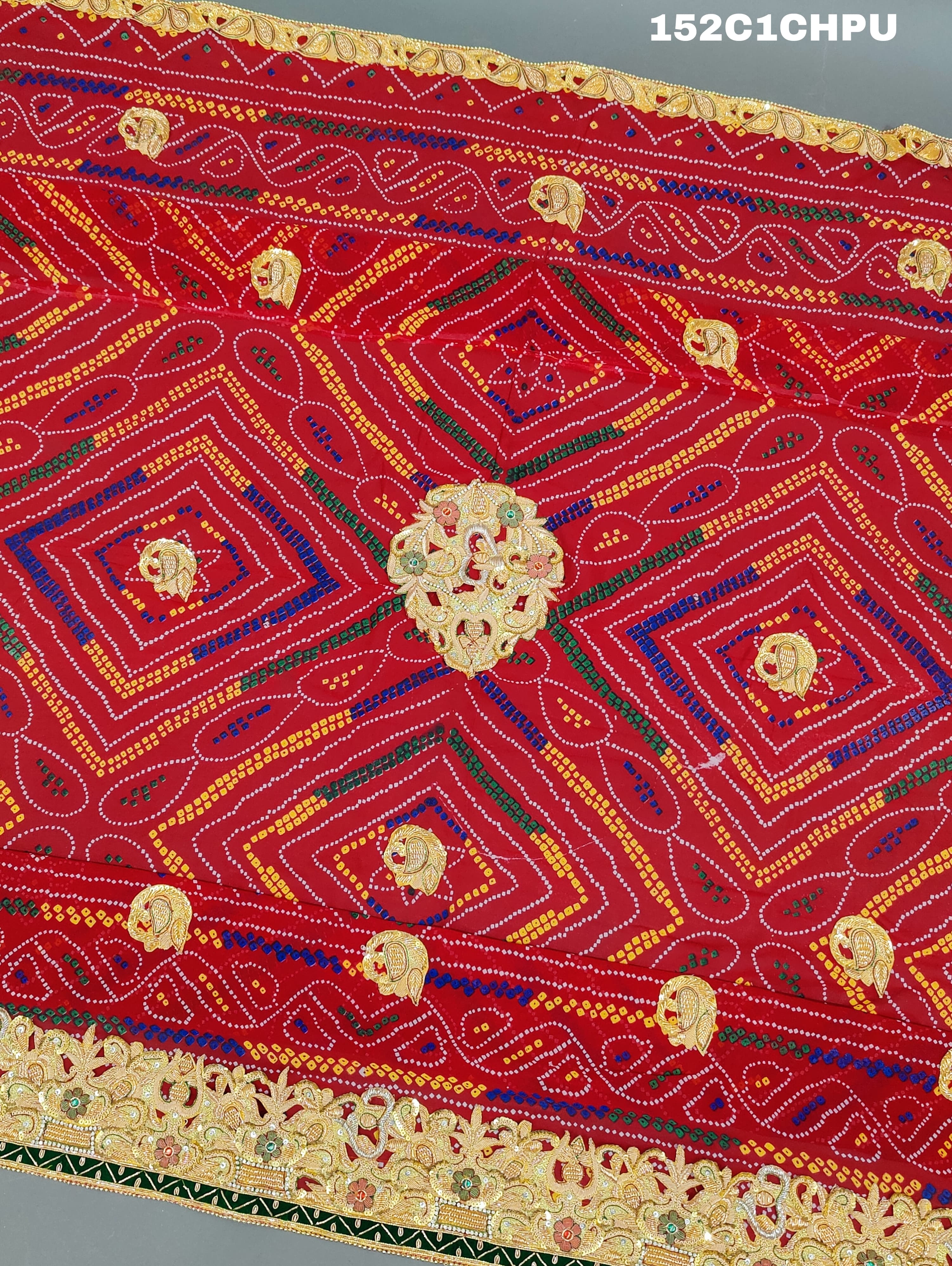 KcPc Original Marwadi Bhaat ki chunri piliya odhna (Pure Georgette Fabric)