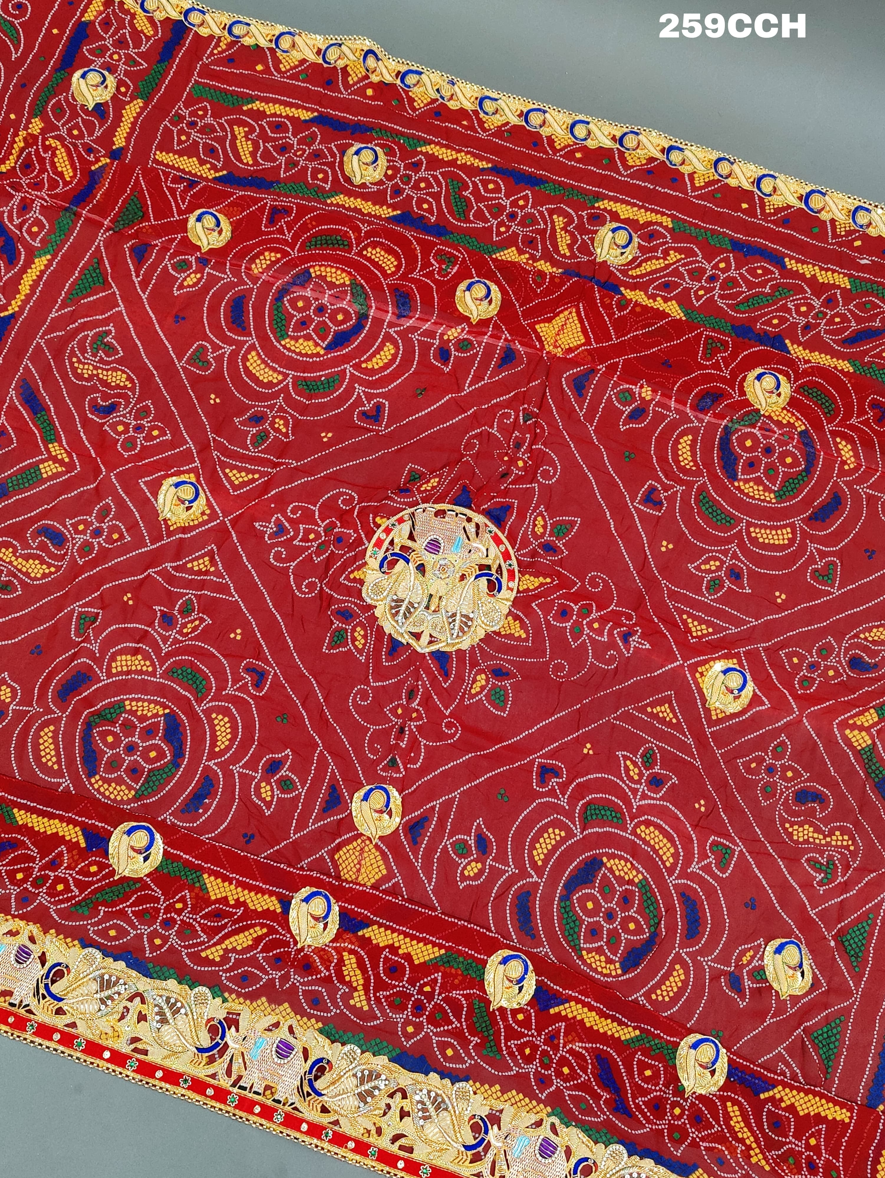 KcPc Special Bandhani Georgette Heavy Belbuti Odhna (Chunari)