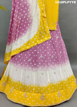 KcPc New Multi Shade Bandhani Cutdana Work LehengaGSM