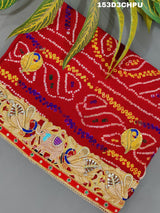 KcPc Traditional Jaipuri Chunri Pila Rajasthani Marriage Chundi Dupatta Chunri (Pure Ojariya Fabric)