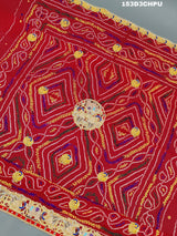 KcPc Traditional Jaipuri Chunri Pila Rajasthani Marriage Chundi Dupatta Chunri (Pure Ojariya Fabric)