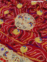 KcPc Traditional Jaipuri Chunri Pila Rajasthani Marriage Chundi Dupatta Chunri (Pure Ojariya Fabric)