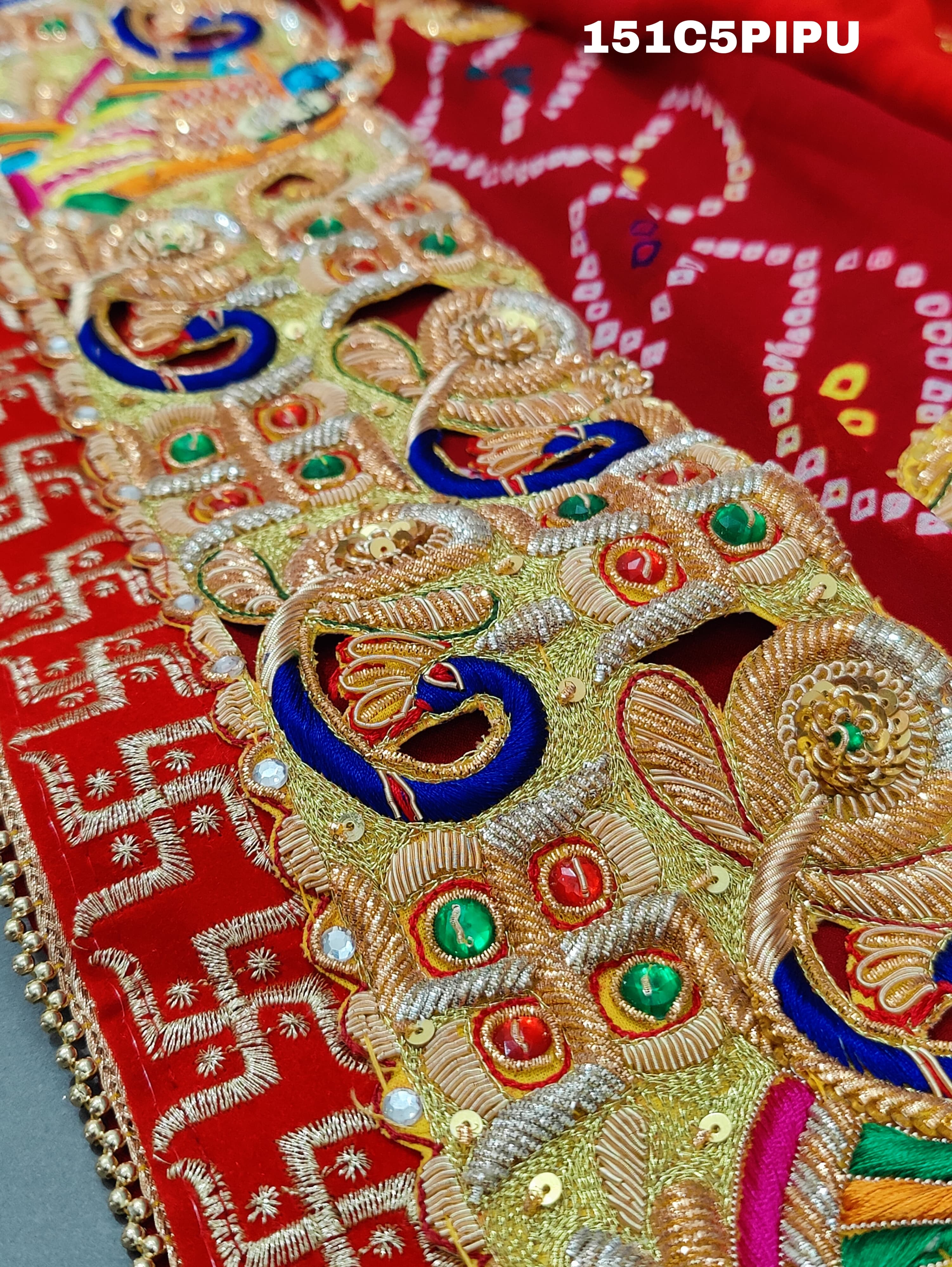 KcPc Traditional Ethnic Marwadi Belbuti Odhna Piliya (Pure Ojariya Fabric)