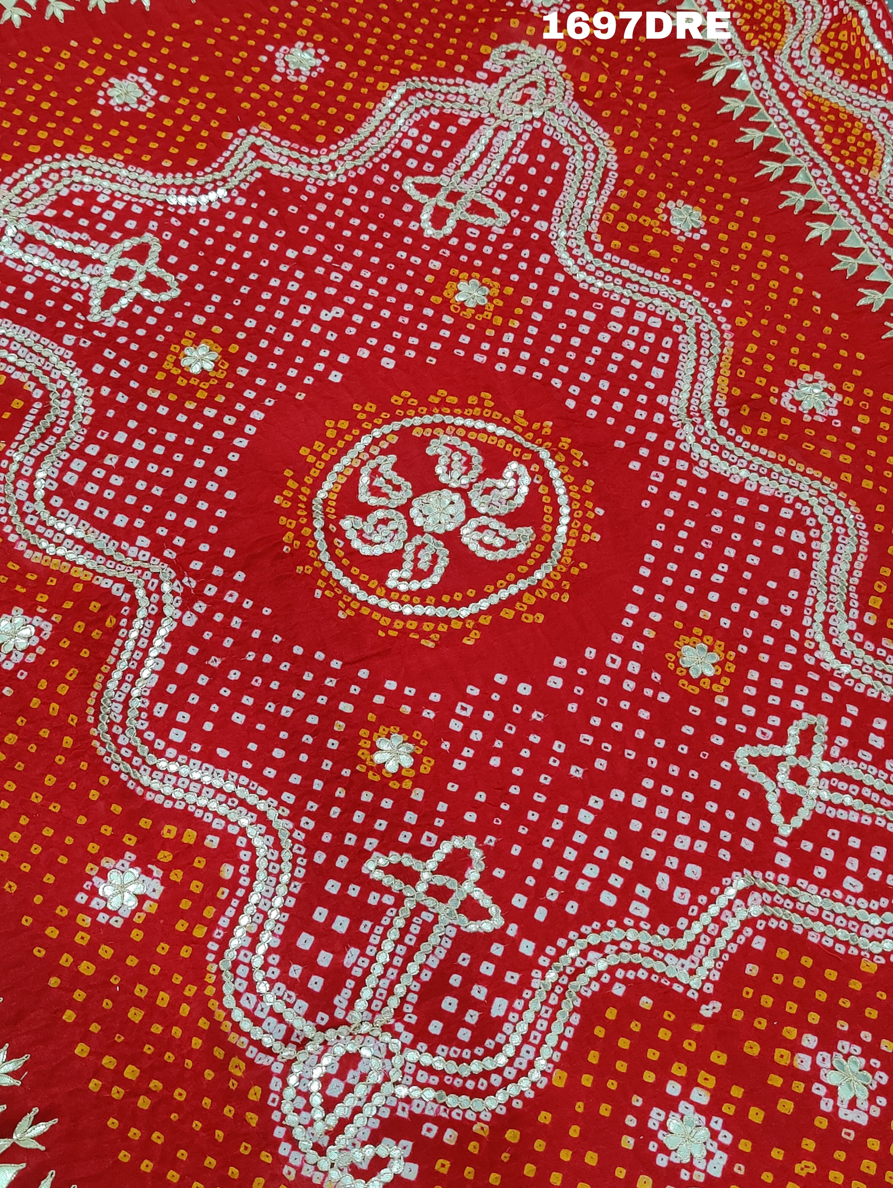 KcPc New Latest Designer Gaji Silk Bandhani Ghatchola Gotapatti Work DupattaSATISH