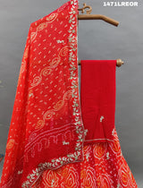By Rajasthani Bandhani Lehenga With Traditional wear