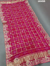 KcPc Pure Gaji Silk Handmade Bandhej Gotapatti Work Jaipuri Dupatta