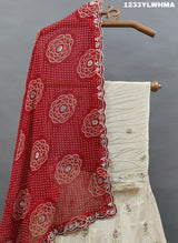 Bandhani Dupatta Mirror Gota pati Work Lehenga