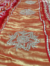 Buy Pure Gaji Silk Bandhani Saree Kcpc