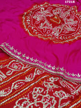 Buy Pure Gaji Silk Bandhani Saree Kcpc
