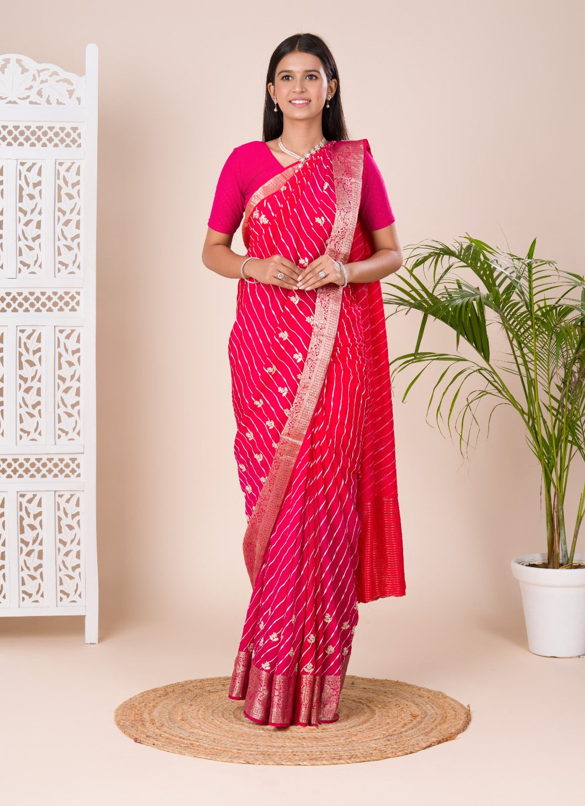 Amulticolor leheriya gotapatti saree