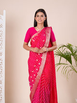 Amulticolor leheriya gotapatti saree