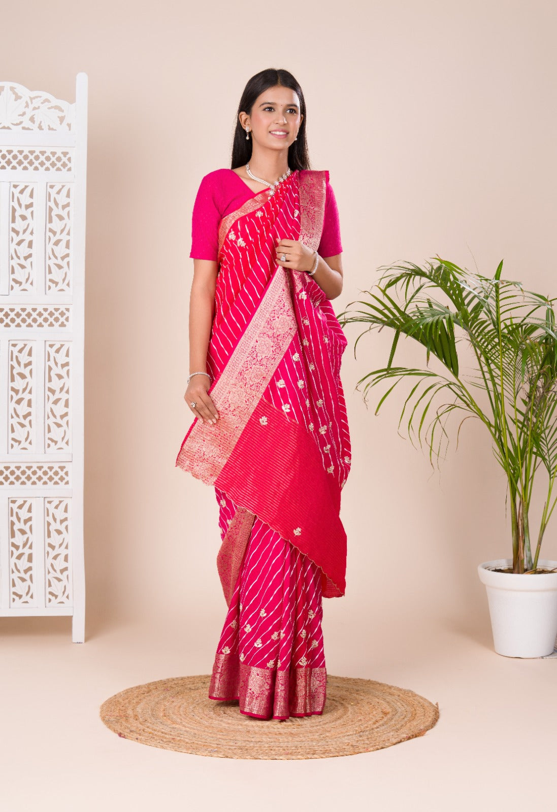 Amulticolor leheriya gotapatti saree