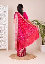 Amulticolor leheriya gotapatti saree