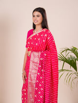 Amulticolor leheriya gotapatti saree