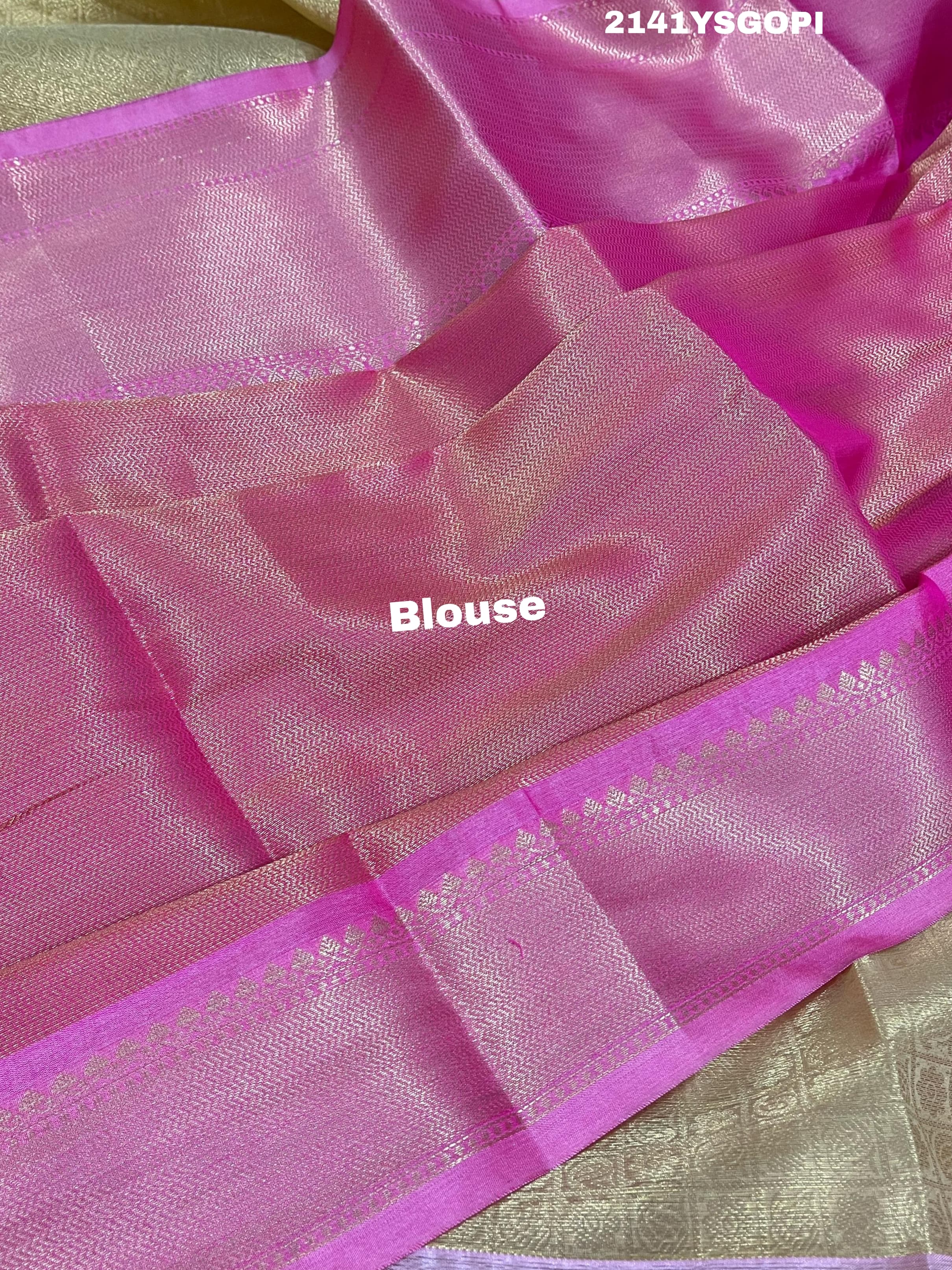 Tissue Silk Kanjivaram Style Banarasi Weaving Saree