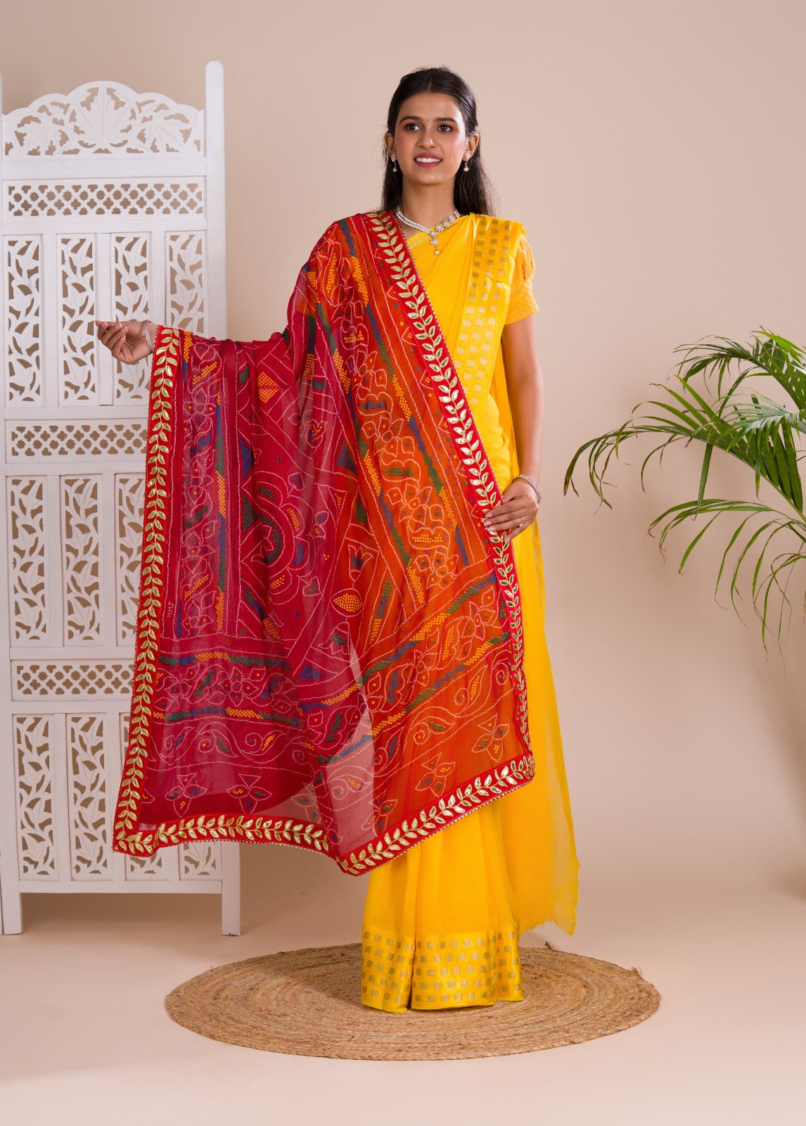 KcPc Pure Georgette Rajasthani Chunri DupattasKCPC