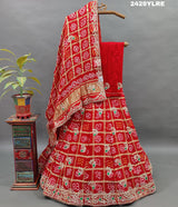 KcPc Gaji Silk Bandhani Lehenga with Gota Patti Work BTU
