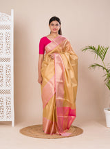 Tissue Silk Kanjivaram Style Banarasi Weaving Saree