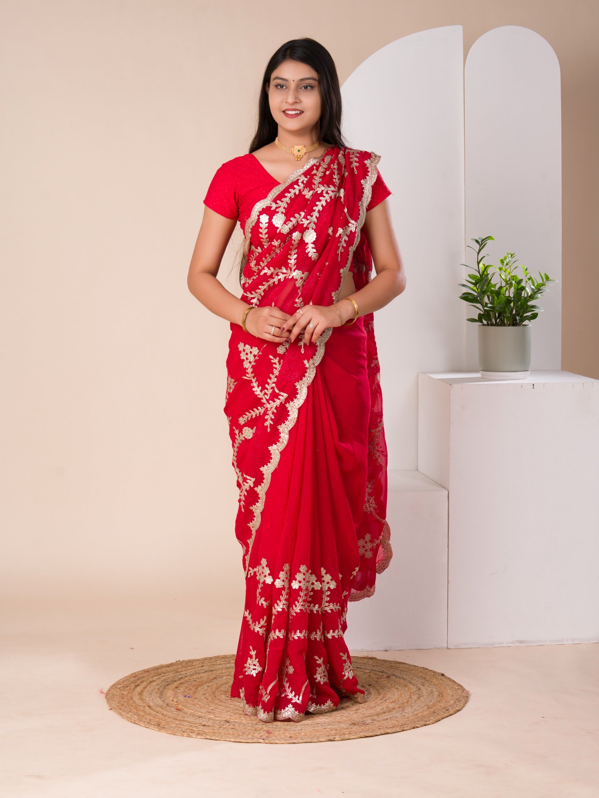 KcPc New Beautiful Pure Georgette Party wear saree