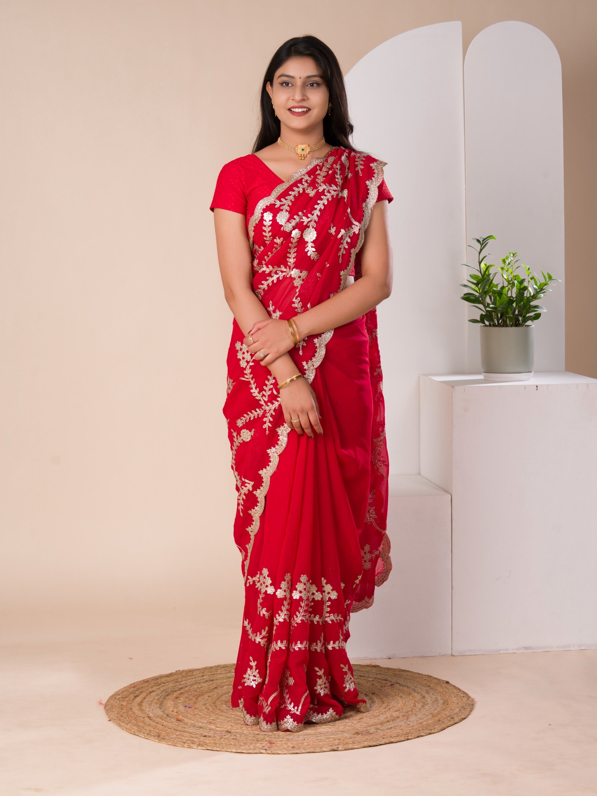 KcPc New Beautiful Pure Georgette Party wear saree