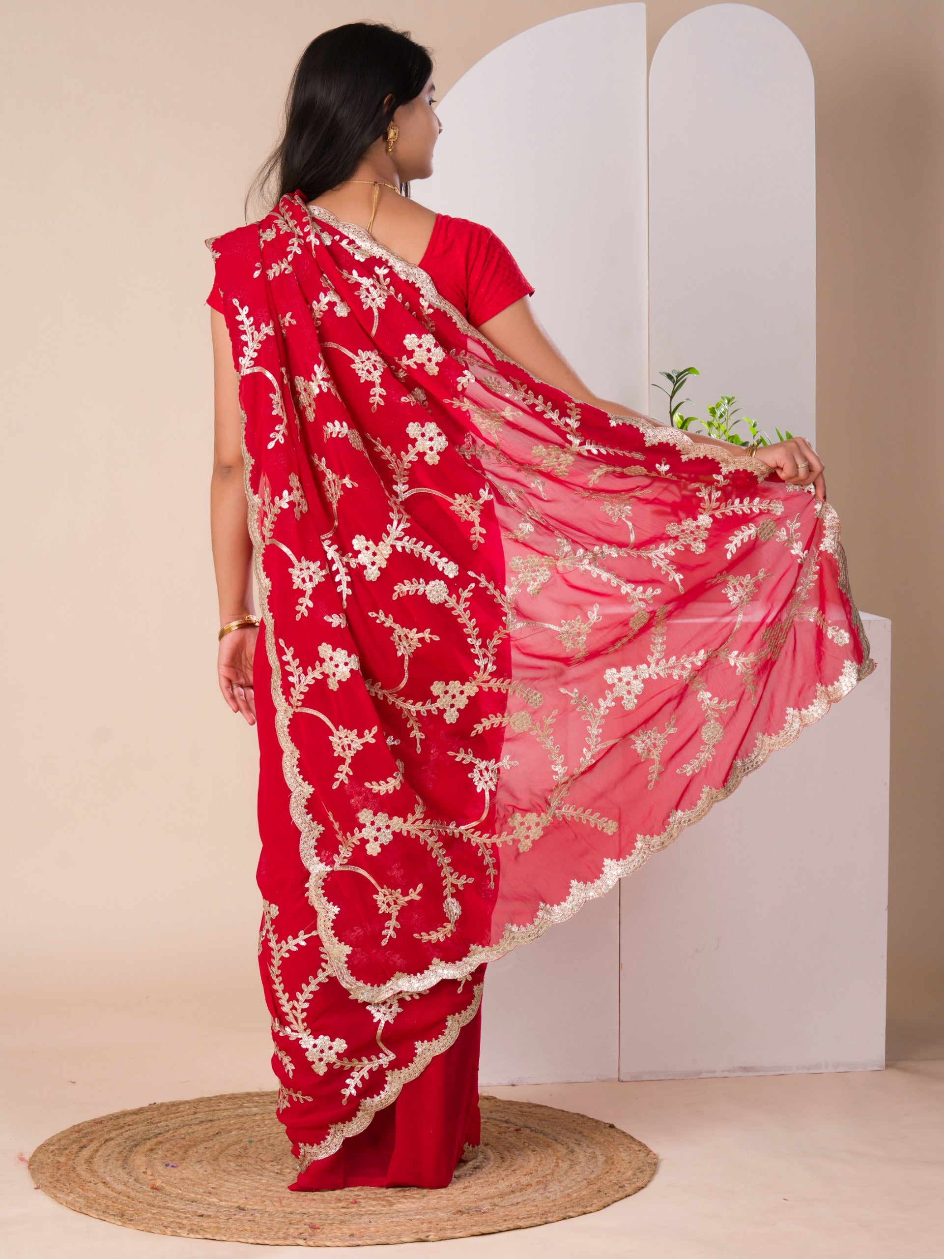 KcPc New Beautiful Pure Georgette Party wear saree