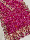 Bandhani Style in very beautiful rani colour
