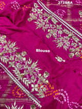Bandhani Style in very beautiful rani colour