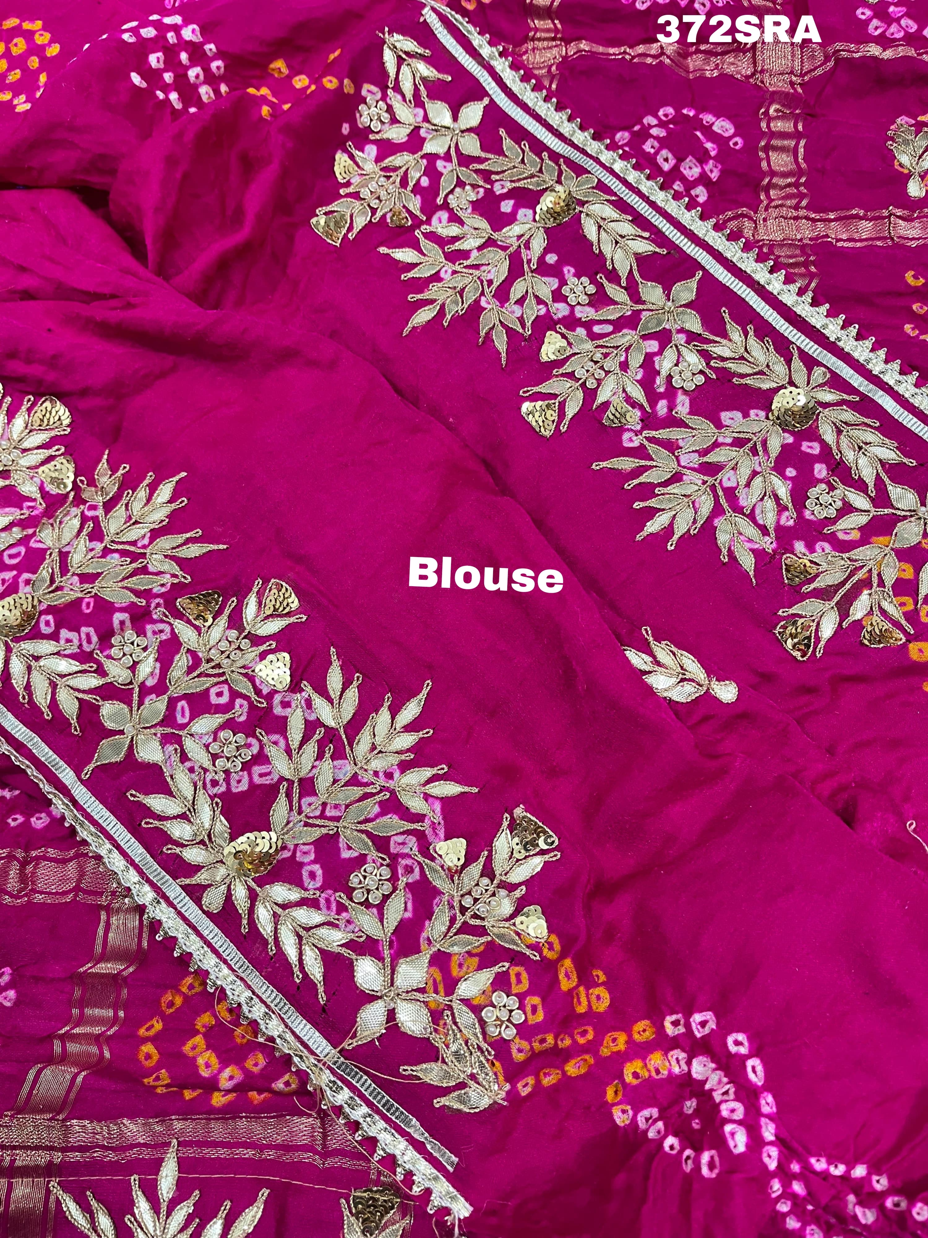 Bandhani Style in very beautiful rani colour