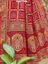 KcPc Special Georgette Bandhani Style Sequence Work Dupatta AMT