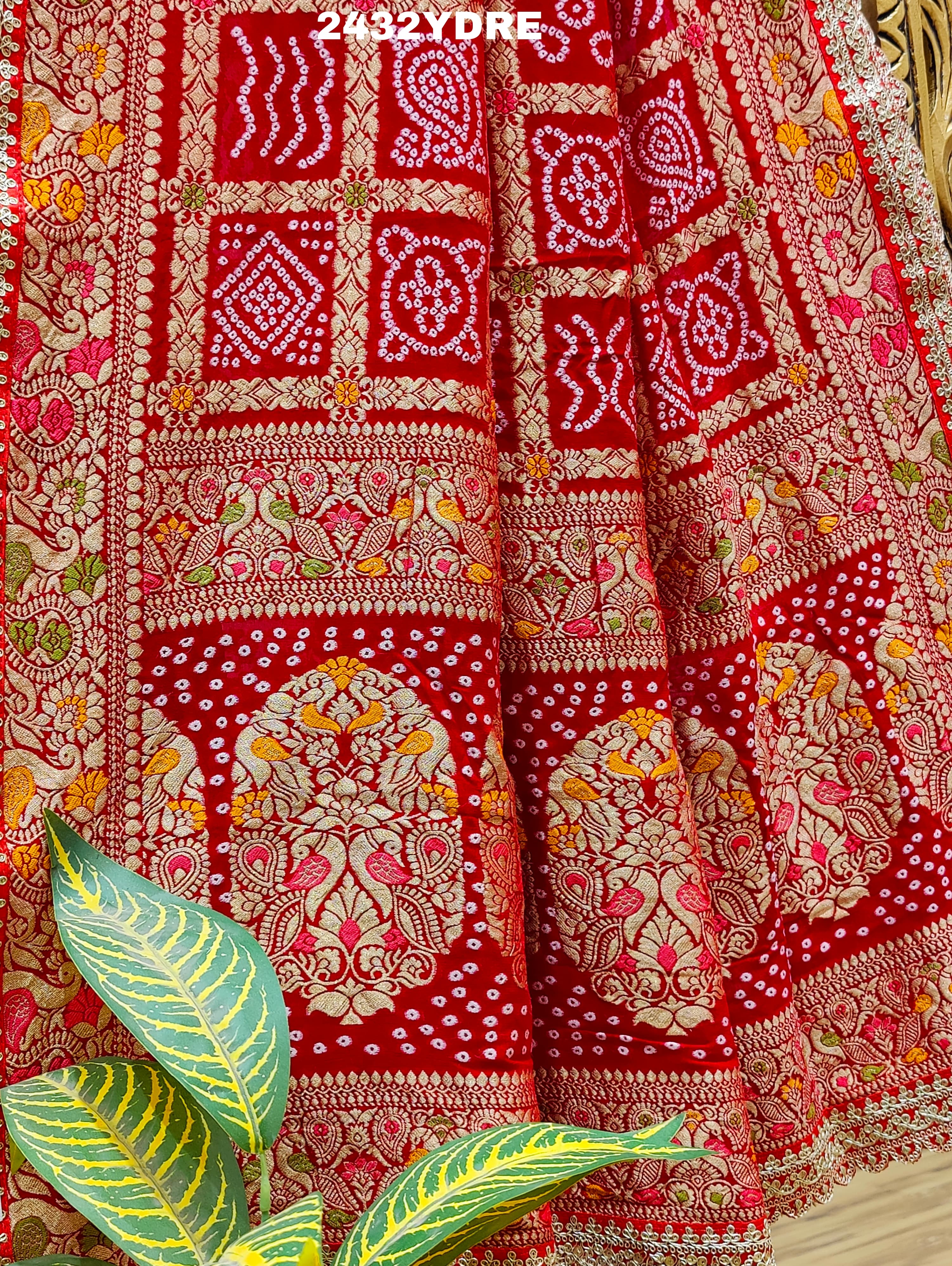 KcPc Special Georgette Bandhani Style Sequence Work Dupatta AMT