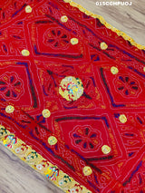 KcPc New Beautifull Heavy Belbutti pure Radhakrishna odhna(Pure Ojariya Fabric)