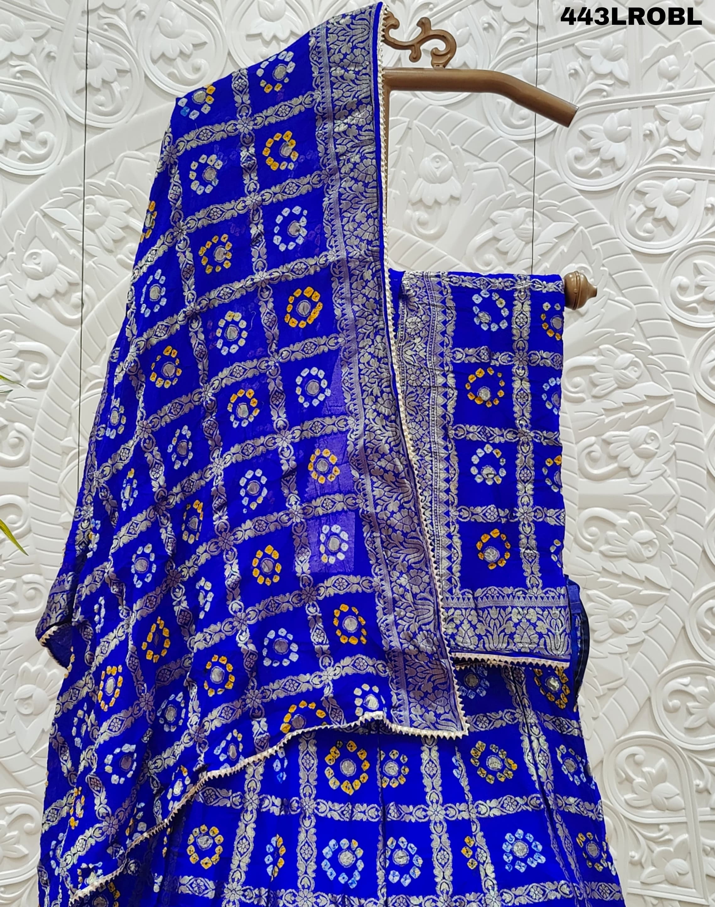 KcPc Rajasthani Bandhej Ghatchola Zari Work Lehenga KML