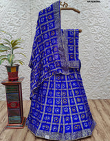 KcPc Rajasthani Bandhej Ghatchola Zari Work Lehenga KML