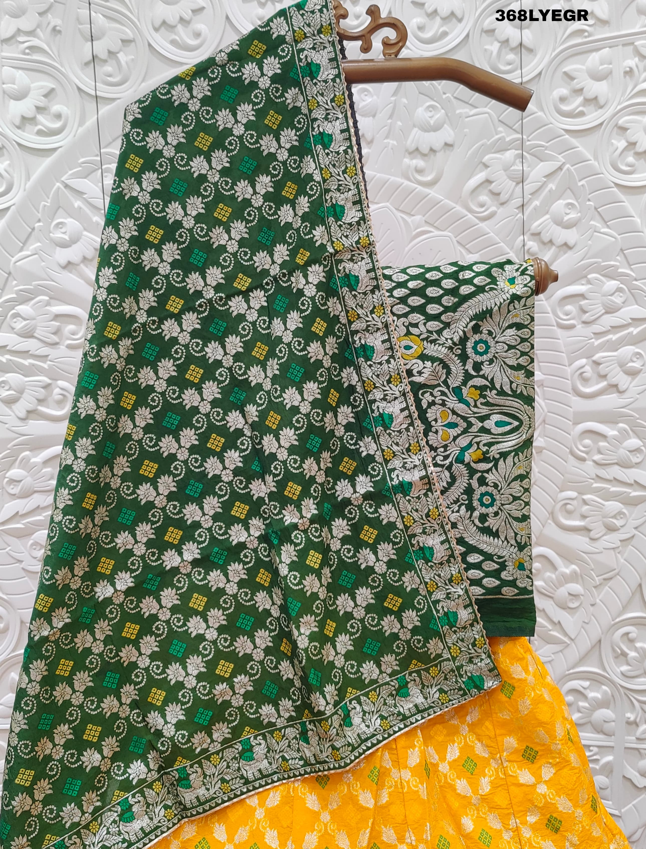 KcPc Pure Dola Silk Russian Banarasi Meenakari Lehenga Chunni SetKML