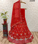By Pure Georgette Bandhani Print Lehenga With Traditional wear
