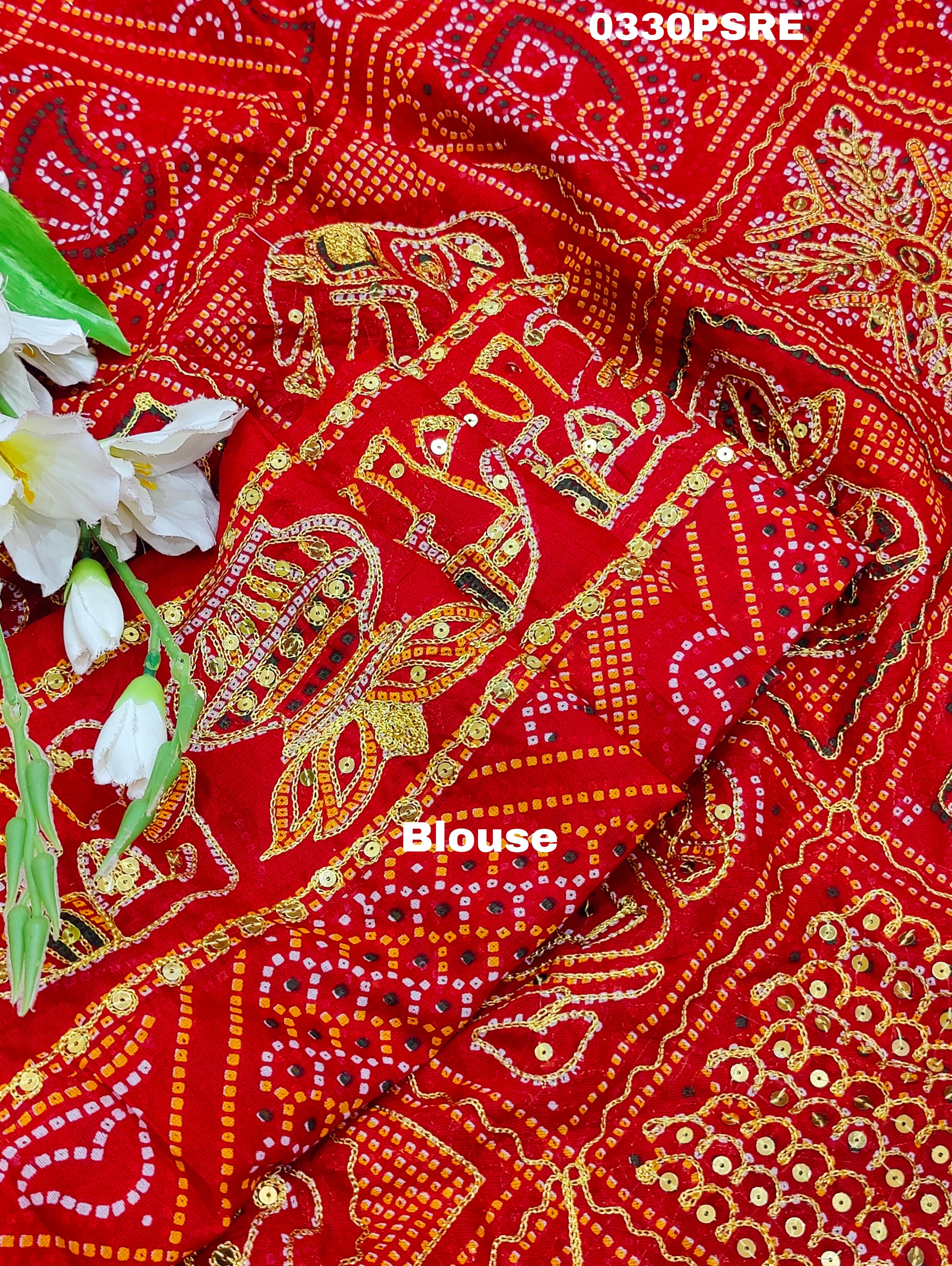 KcPc Designer Vintage Look Cotton Ghatchola Aara Tari Work SareeCHA Red