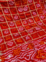 affordable gaji silk saree in bandhani style