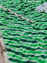 New Chiffon Silk Leheriya Style with Gotapatti Work Saree