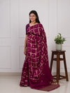KcPc Latest Arrival Designer Gaji Silk Gotapatti Handwork Saree Wine