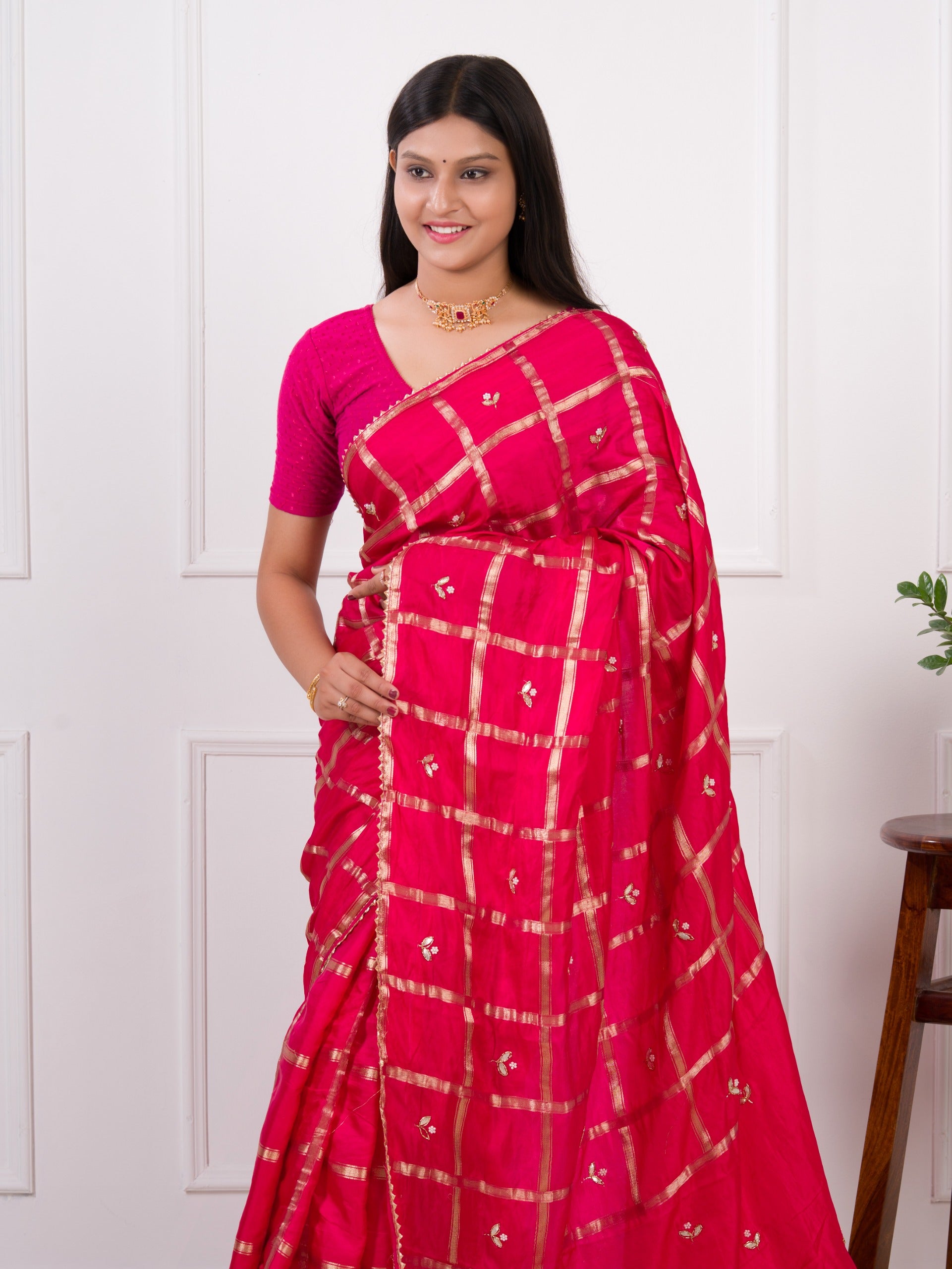 KcPc Latest Arrival Designer Gaji Silk Gotapatti Handwork SareeRani