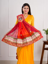 KcPc New Pure Georgette Marwardi Broach Style With Belbuti Work PIliya