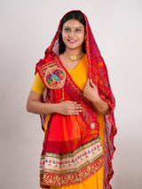 KcPc New Pure Georgette Marwardi Broach Style With Belbuti Work PIliya