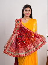 KcPc New Special Georgette Heavy border workMarwadi Broach chunri