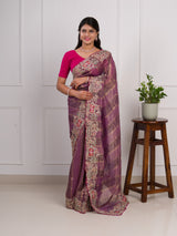 By Tissue Silk Saree With Wedding Wear