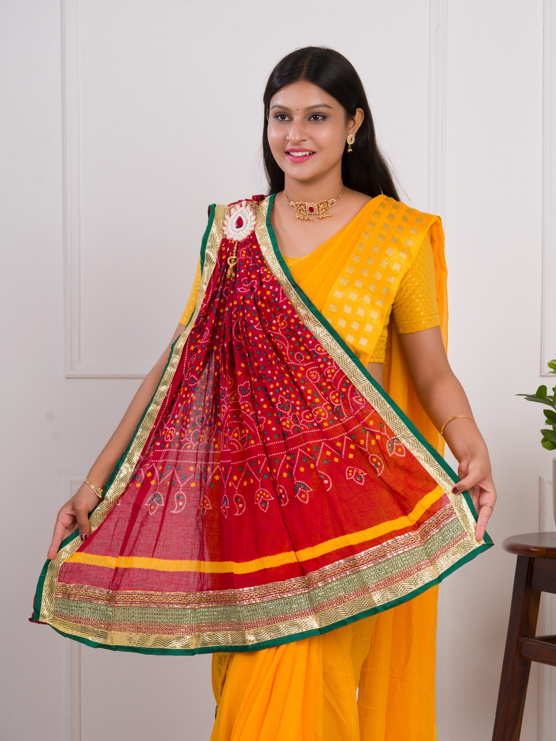 KcPc New Marwadi Chunri Cotton Stole GatSMT