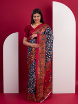 KcPc Pashmina Cotton silk printed Saree SWA